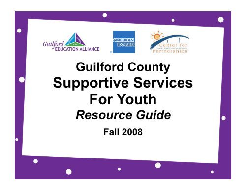 Suppoortive Services for Youth - Guilford Education Alliance