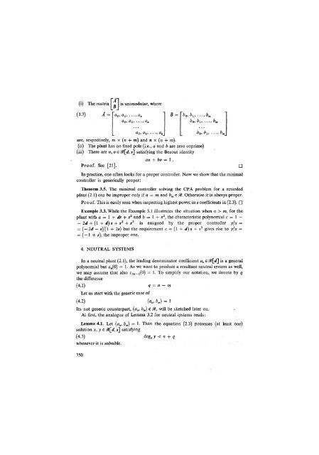 characteristic polynomial assignment for delay ... - Kybernetika