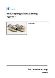 Schwingungsüberwachung Typ 677 Achtung - Hauber-Elektronik ...