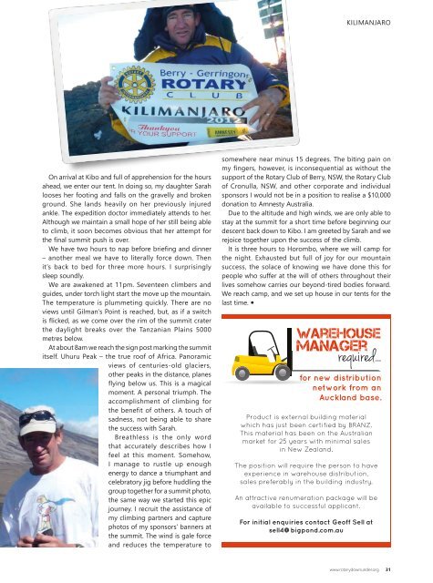 August 2013 Issue 553 - Rotary Down Under