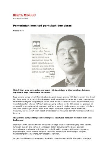 Firdaos_BM_18Sept2011.pdf - ISIS Malaysia