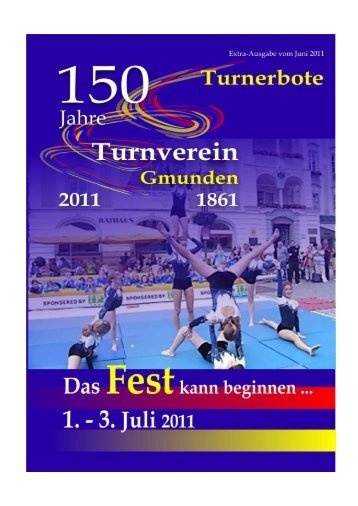 Turnerbote Extraausgabe zur 150 Jahr Feier - Turnverein Gmunden ...