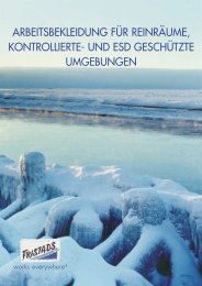 arbeitsbekleidung für reinräume, kontrollierte- und esd geschützte