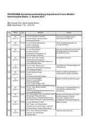 PROGRAMM Assistentenweiterbildung Departement ... - Argomed