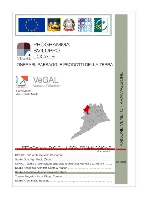 Studio territorio della Strada vini D.O.C.-Lison Pramaggione. Azione 1