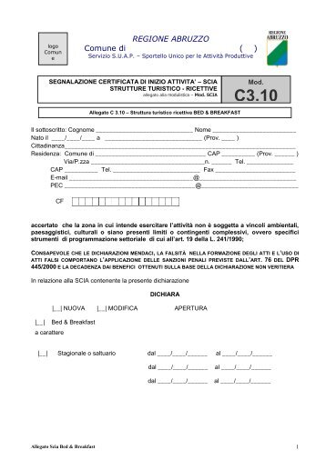 C_3 10_ B&B - Abruzzo Promozione Turismo