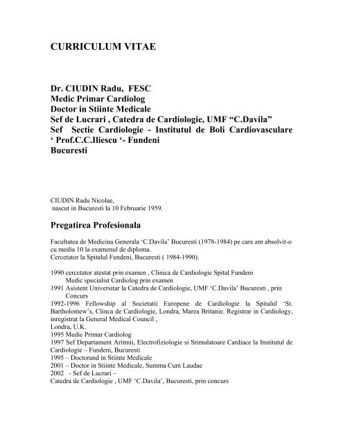 CV - Cardioportal