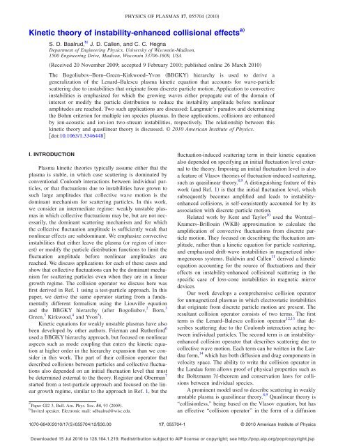 Kinetic theory of instability-enhanced collisional effects
