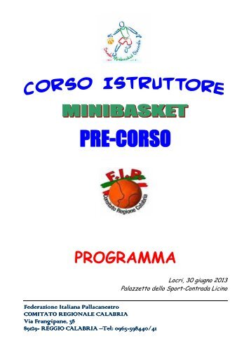PROGRAMMA - Federazione Italiana Pallacanestro