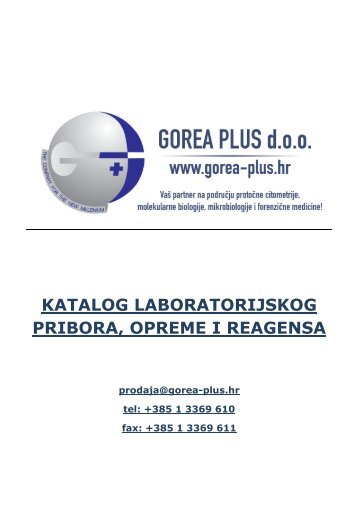 katalog laboratorijskog pribora, opreme i reagensa - Gorea plus doo