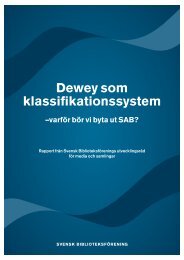 Dewey som klassifikationssystem - Svensk BiblioteksfÃ¶rening