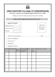 Job Application Form - Sree Buddha College of Engineering