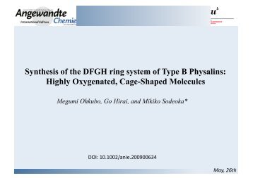 Synthesis of the DFGH ring system of Type B Physalins: Highly ...