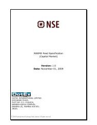 NSEMD Feed Specification (Capital Market) Version: 1.0 Date ...