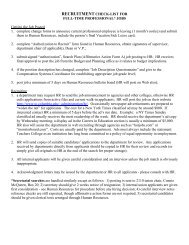 recruitment check-list for - Teachers College Columbia University
