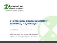 Digitaalinen signaalinkäsittely Johdanto, näytteistys