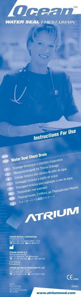Ocean Instructions for Use - Atrium Medical Corporation