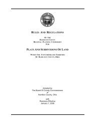 Subdivision Regulations - Hamilton County, Ohio