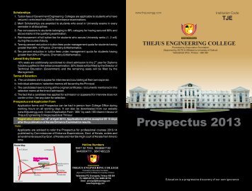 Prospectus - Thejus Engineering College
