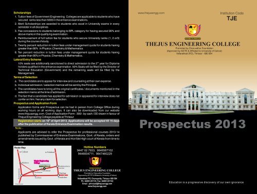 Prospectus - Thejus Engineering College