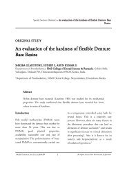 An evaluation of the hardness of flexible Denture Base Resins