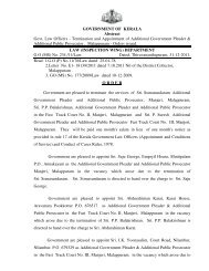 GOVERNMENT OF KERALA Abstract Govt. Law Officers ...