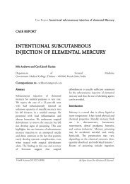 intentional subcutaneous injection of elemental ... - Health Sciences