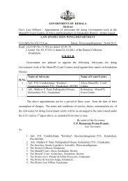 GOVERNMENT OF KERALA Abstract Govt. Law Officers ...