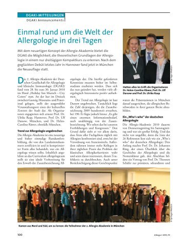 2. Allergie-Akademie-Report Allergo Journal 2010 - dgaki