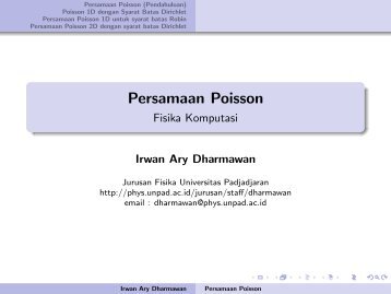 Persamaan Poisson - Fisika Universitas Padjadjaran