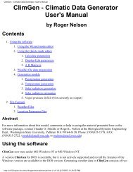 ClimGen - Climatic Data Generator: User's Manual - sipeaa