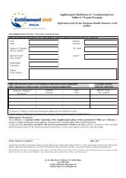 Saħħa ta' l-Unjoni Ewropeja Application form for the European Health