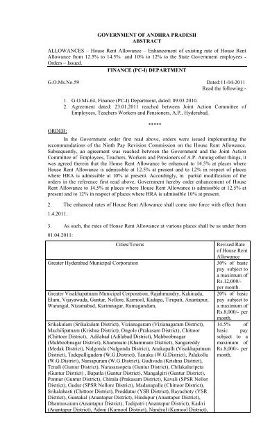 G.O.Ms.No.59 FINANCE (PC-I) - Seri.ap.gov.in