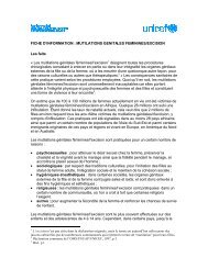 Fiche d'information : Mutilation gÃ©nitale fÃ©minine - Unicef
