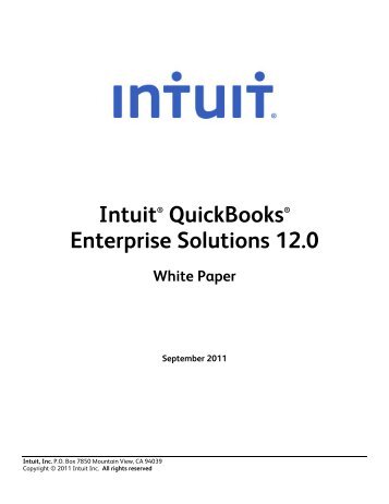 QuickBooks Enterprise Edition product Detail – Web - Intuit