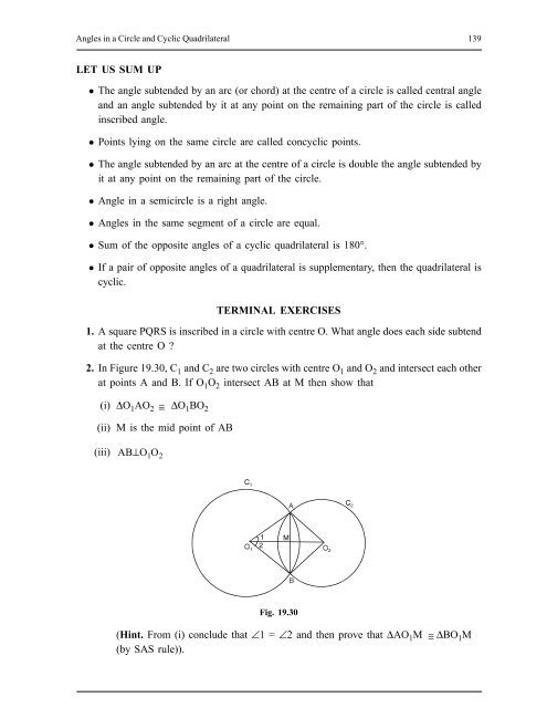 Angles in a Circle and Cyclic Quadrilateral
