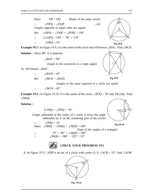 Angles in a Circle and Cyclic Quadrilateral