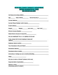 Intern Biographical Information form - Richland County Sheriff's ...