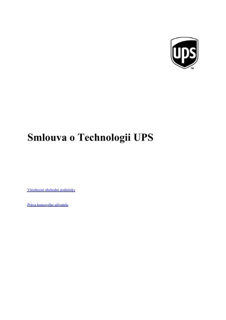 Smlouva o Technologii UPS