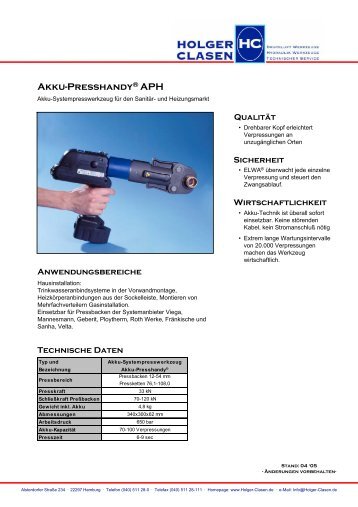 Akku-Presshandy® APH - HOLGER CLASEN