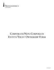 Corporate/Non-Corporate Entity Ownership Form - Transamerica ...