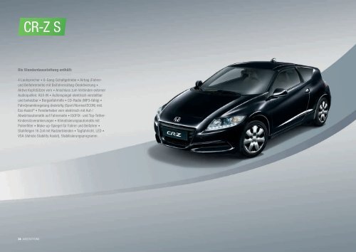 CR-Z Gesamtbroschüre (PDF, 8.9 MB) - Honda