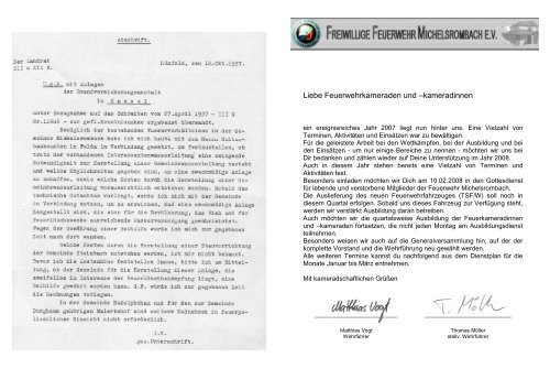 Dienstplan 1. Quartal 2008 - Feuerwehr Michelsrombach