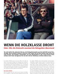 WENN DIE HOLZKLASSE DROHT - Eintracht-Archiv