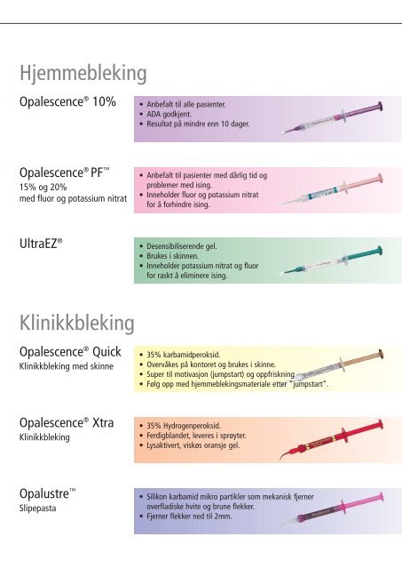 Opalescence nr.1 - Norsk Orthoform Depot AS