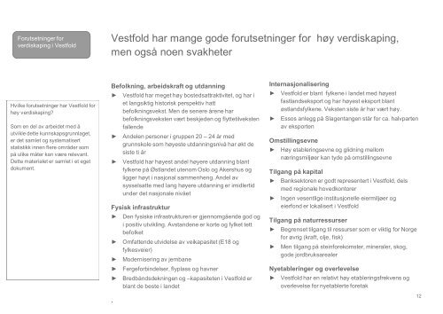 Kunnskapsgrunnlag (PDF) - Vestfold fylkeskommune