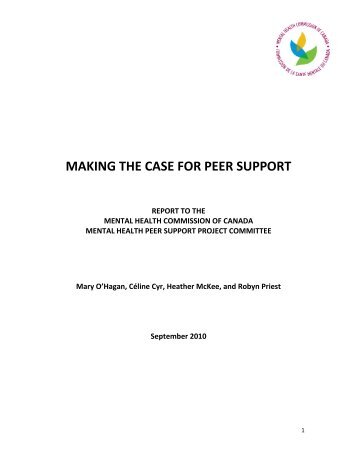 to access the report - Canadian Mental Health Association ...