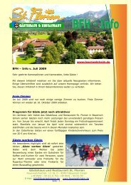 GÃ¤stehaus und Restaurant St. Florian BFH â Info v. Juli 2009 GÃ¤ste ...