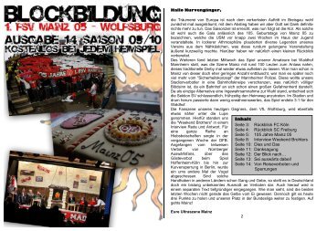 Blockbildung 14 09/10 Wolfsburg - Ultraszene Mainz