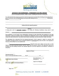 Electrical Service Affidavit - City of North Miami